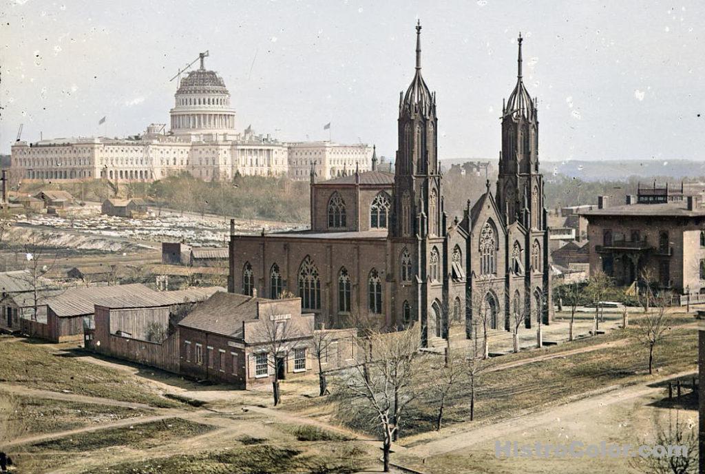 The US Capitol building 1840's