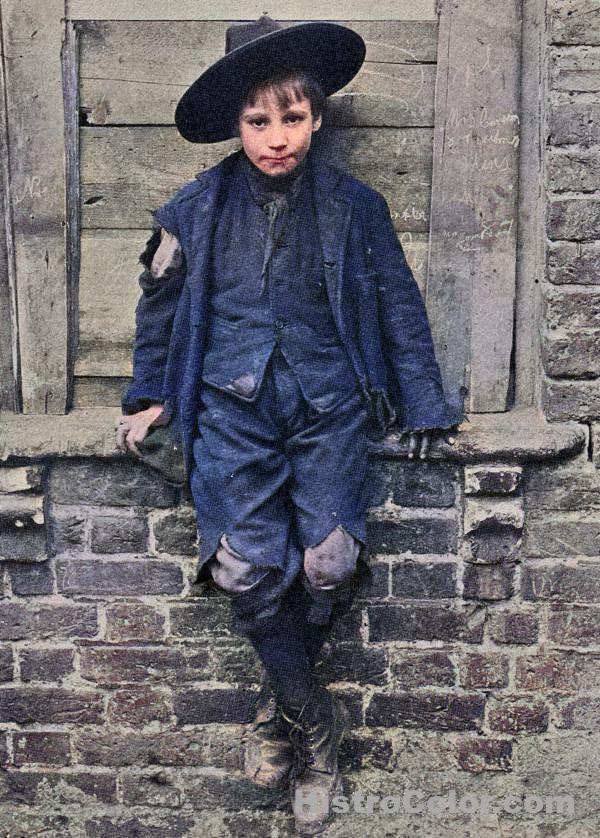 Poor Working Class Boy London 1900's
