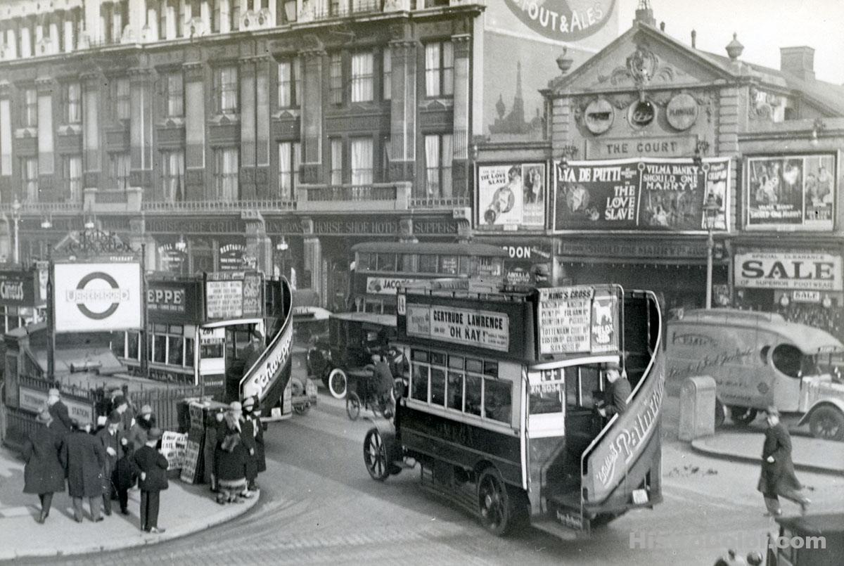 Busses On Busy London Street