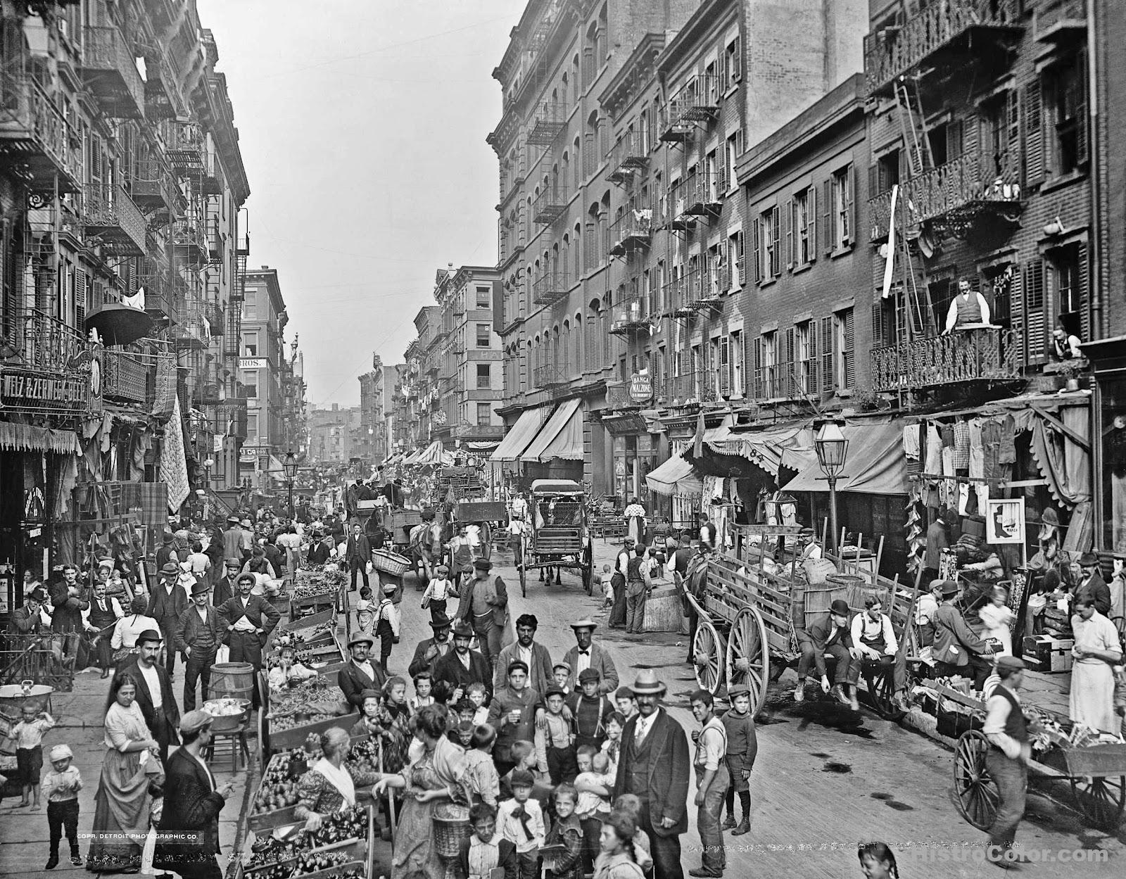 Mulberry Street New York 1900's