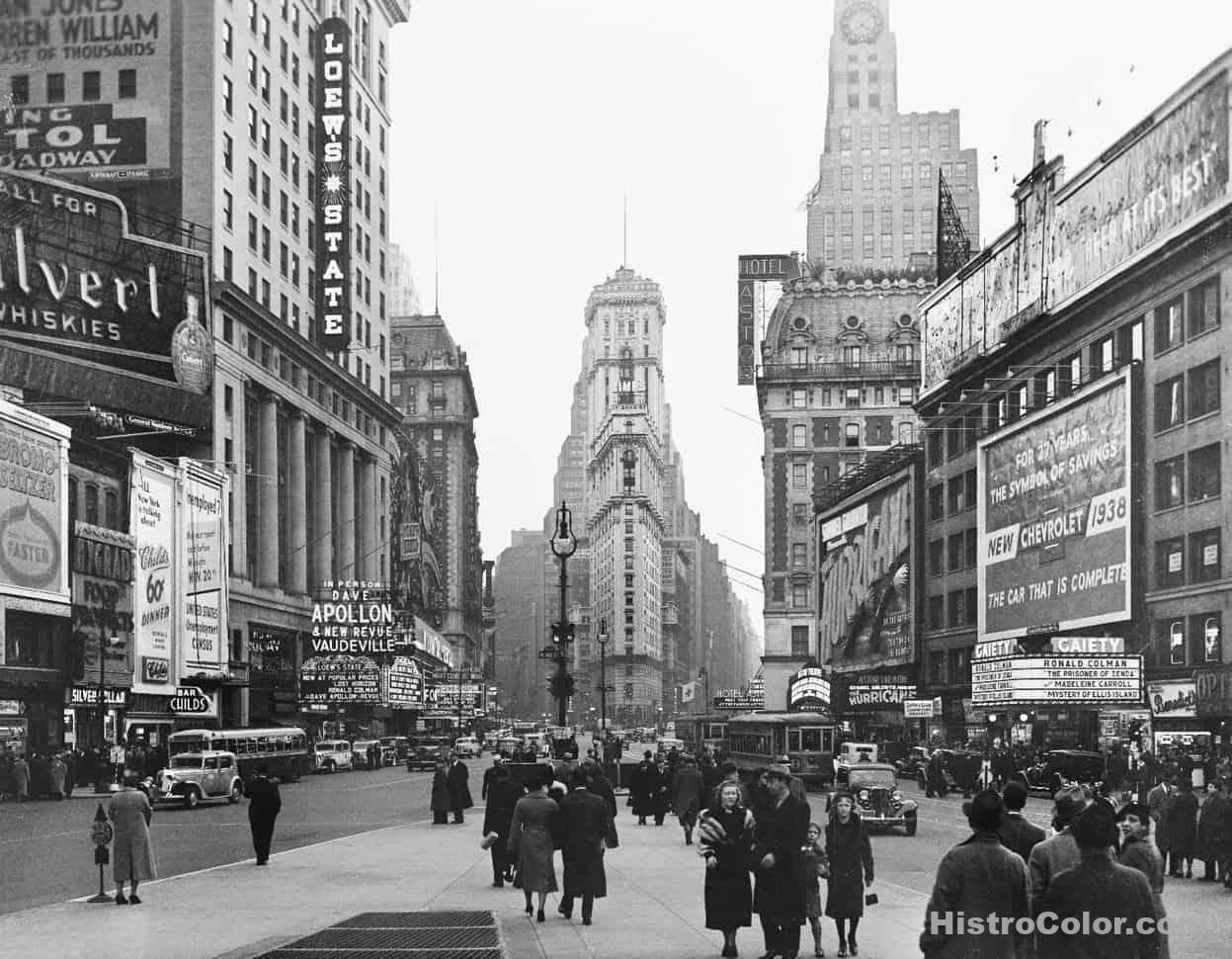 Times Square New York City, 1938