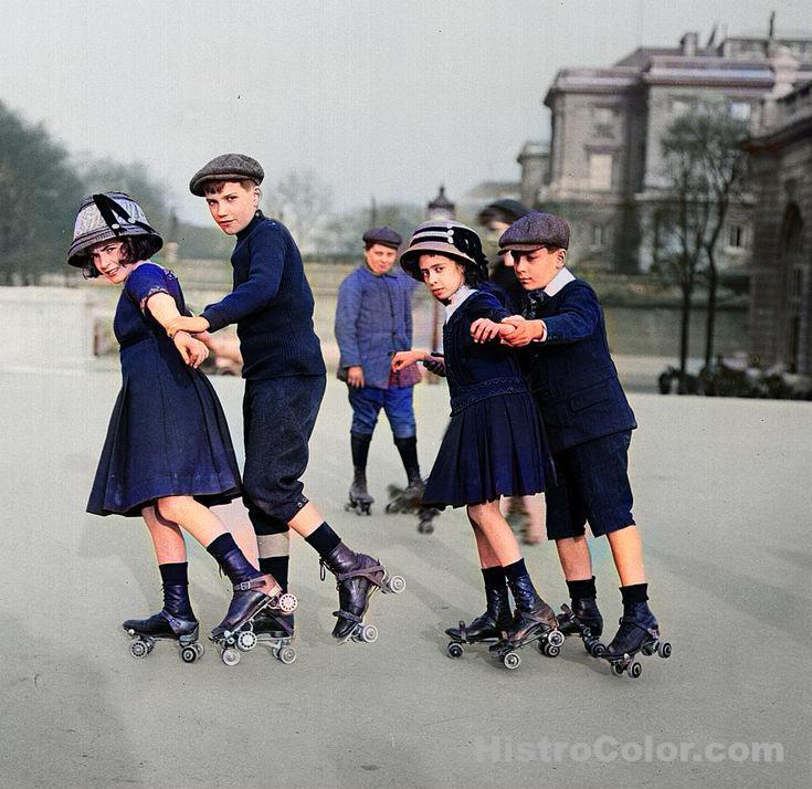 Roller Skating Children