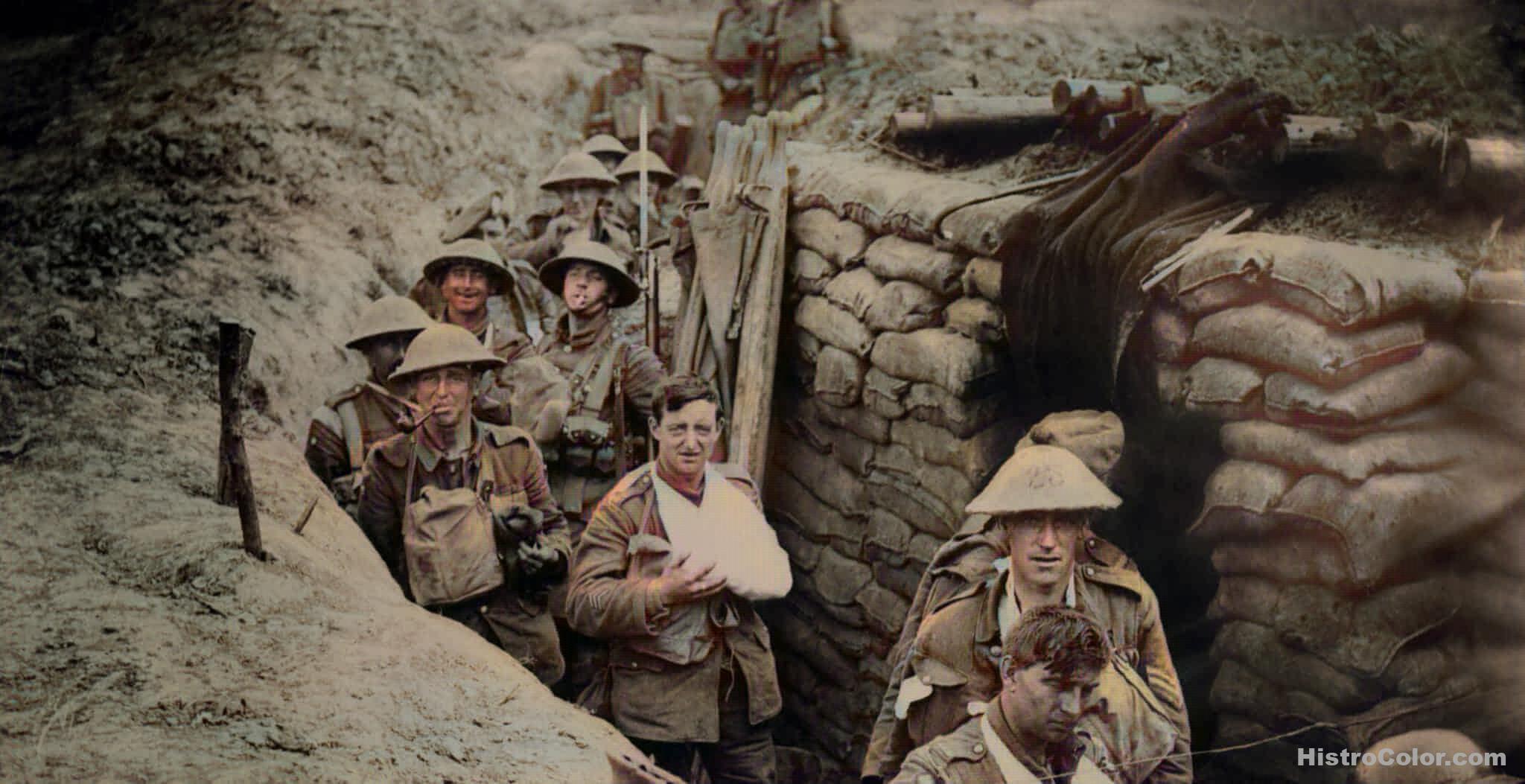 British Troops In A French Trench
