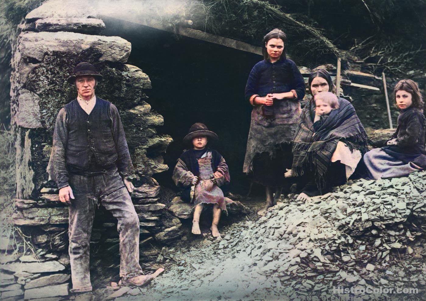 Evicted Irish Tenant Farming Family