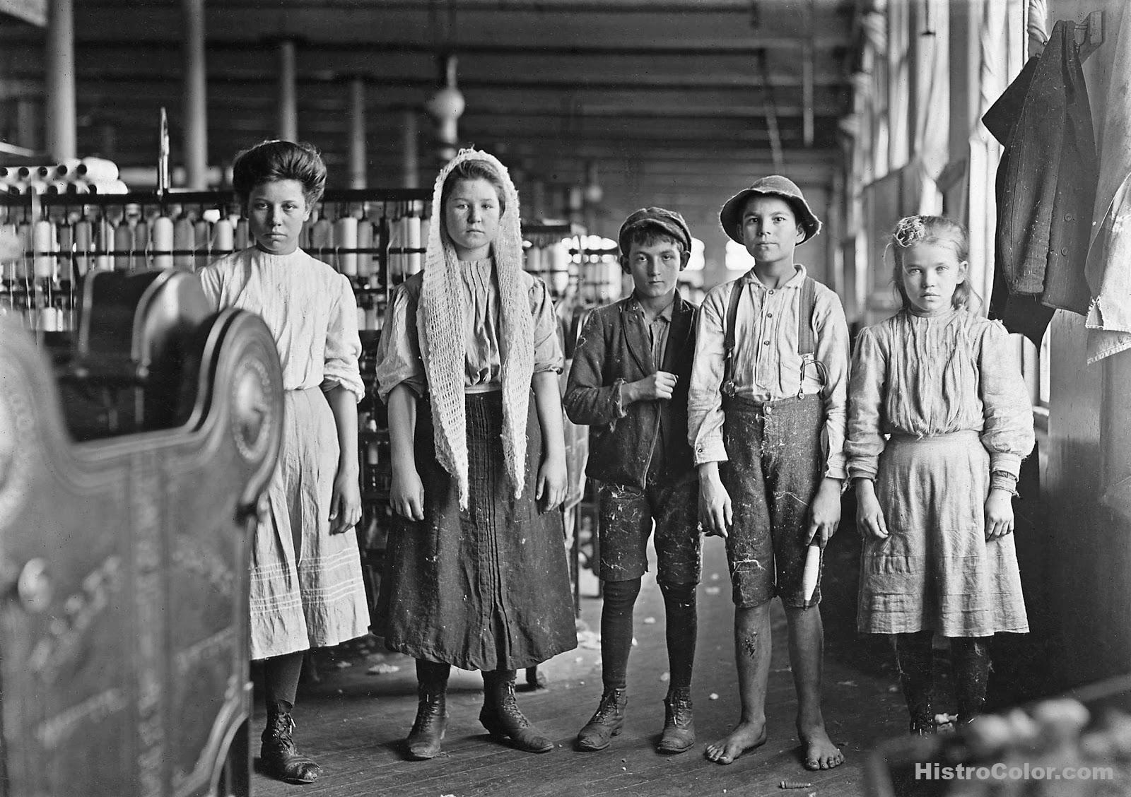 Boys & Girls In Cotton Mill