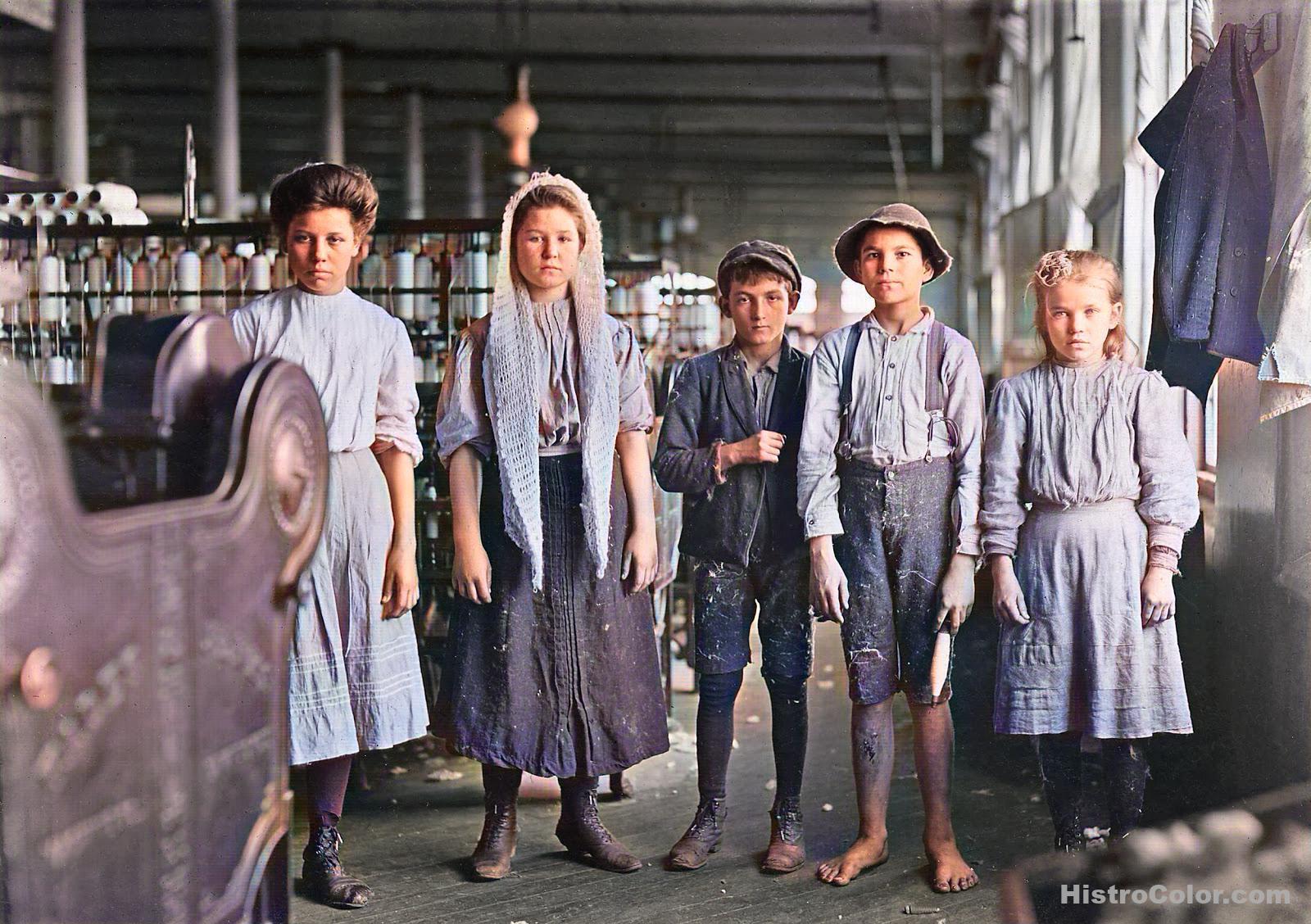 Boys & Girls In Cotton Mill