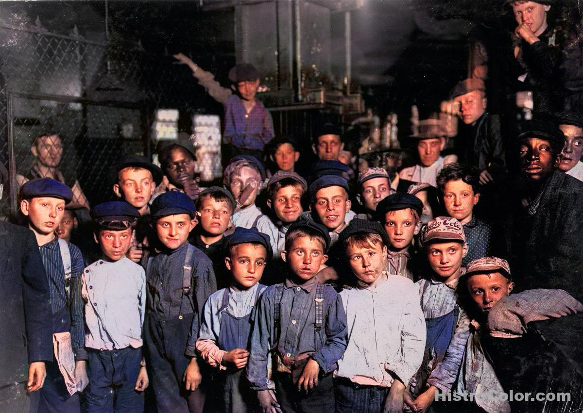 Boys Working In Factory