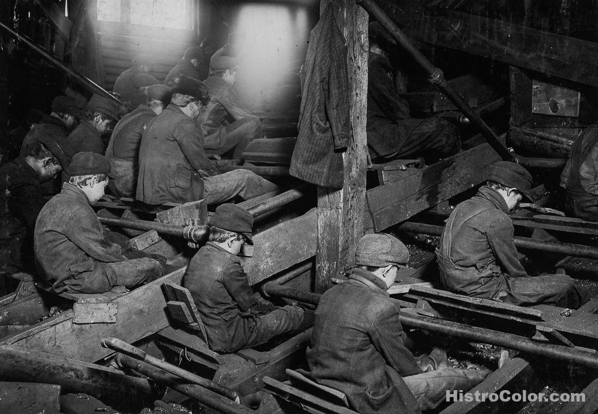 Young Boys Sorting Coal