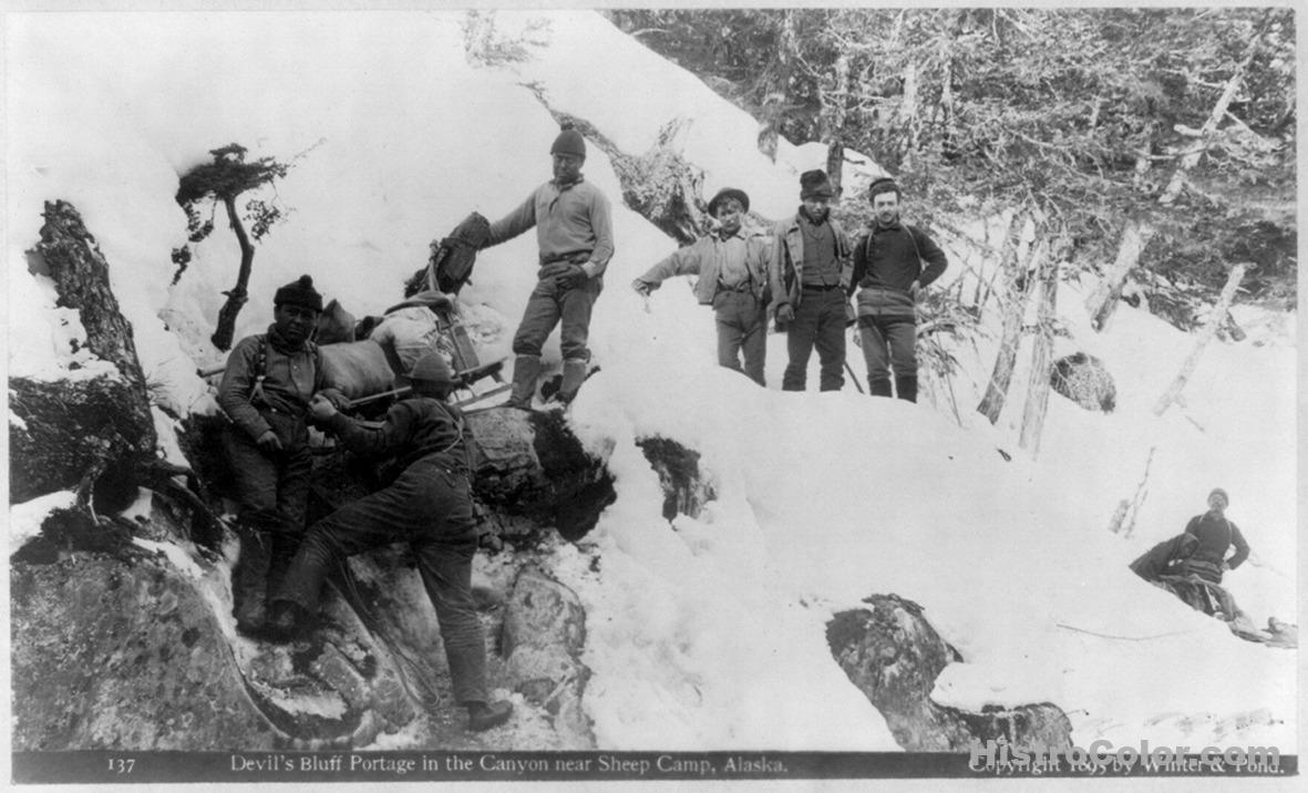 Miners Near Sheep Camp Alaska