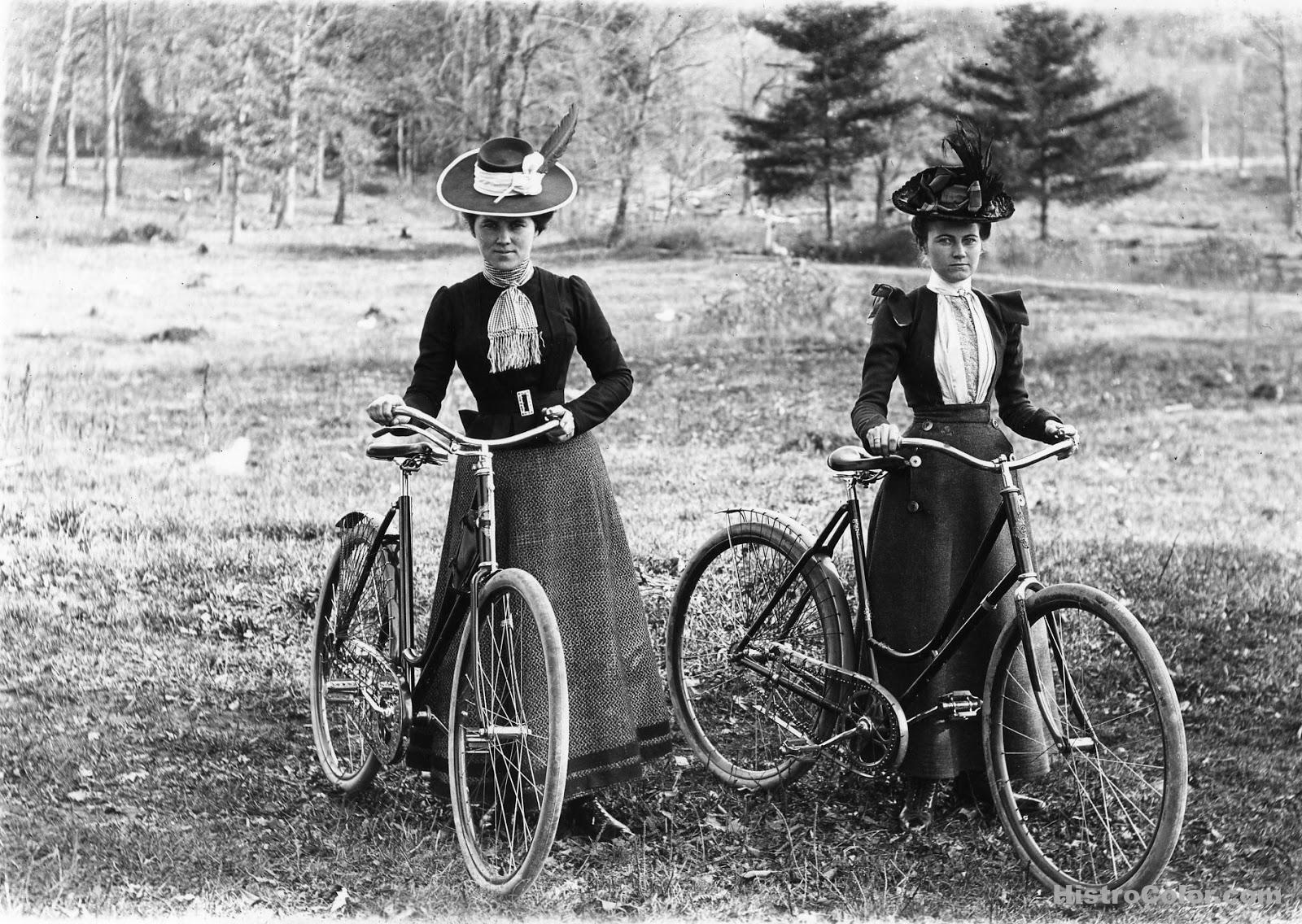 Two Women On Bicycles