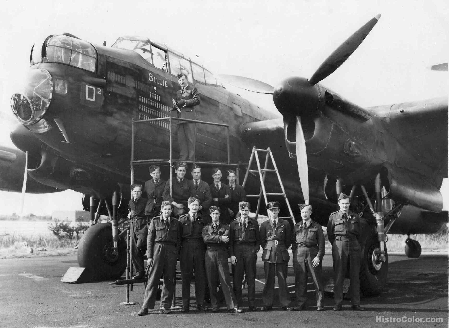 Avro Lancaster Ground Crew Colorized Historical Pictures