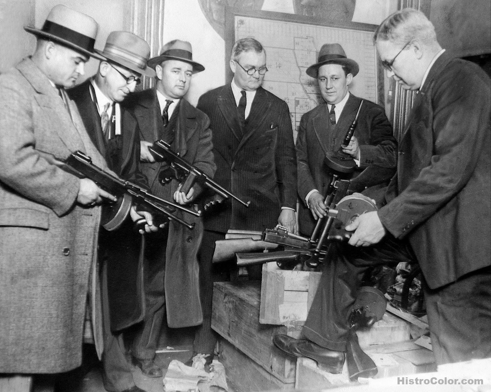 Chicago Gangster Task Force Colorized Historical Pictures